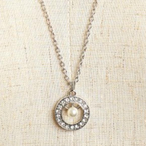 PEARL & STONE PENDANT NECKLACE SILVER OR  GOLD - Picture 4 of 5